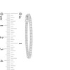 Thumbnail Image 3 of 1.50 CT. T.W. Diamond Inside-Out Hoop Earrings in 10K White Gold