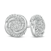 Thumbnail Image 0 of 0.145 CT. T.W. Composite Diamond Swirl Stud Earrings in 10K White Gold