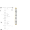 Thumbnail Image 3 of 0.50 CT. T.W. Diamond Oval Hoop Earrings in 10K Gold