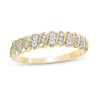 Thumbnail Image 0 of 0.12 CT. T.W. Baguette and Round Diamond Stackable Spiral Anniversary Band in 10K Gold