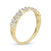 Thumbnail Image 2 of 0.12 CT. T.W. Baguette and Round Diamond Stackable Spiral Anniversary Band in 10K Gold
