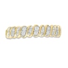 Thumbnail Image 3 of 0.12 CT. T.W. Baguette and Round Diamond Stackable Spiral Anniversary Band in 10K Gold