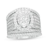 Thumbnail Image 1 of 3.04 CT. T.W. Diamond Double Oval Frame Multi-Three Piece Bridal Set in 14K White Gold