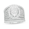 Thumbnail Image 0 of 3.04 CT. T.W. Diamond Double Oval Frame Multi-Three Piece Bridal Set in 14K White Gold