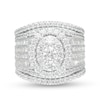 Thumbnail Image 4 of 3.04 CT. T.W. Diamond Double Oval Frame Multi-Three Piece Bridal Set in 14K White Gold