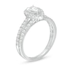 Thumbnail Image 2 of 0.75 CT. T.W. Pear-Shaped Diamond Frame Split Shank Vintage-Style Engagement Ring in 14K White Gold