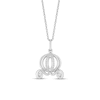 Enchanted Disney Cinderella 0.15 CT. T.W. Diamond Carriage Pendant in Sterling Silver - 24"