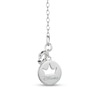 Thumbnail Image 1 of Enchanted Disney Cinderella 0.15 CT. T.W. Diamond Carriage Pendant in Sterling Silver - 24"