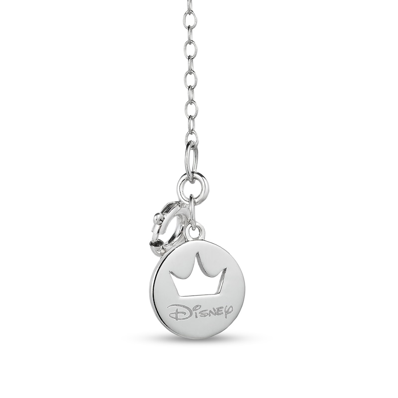 Enchanted Disney Cinderella 0.15 CT. T.W. Diamond Carriage Pendant in Sterling Silver - 24"