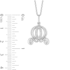 Enchanted Disney Cinderella 0.15 CT. T.W. Diamond Carriage Pendant in Sterling Silver - 24"