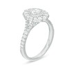 Thumbnail Image 3 of 0.95 CT. T.W. Certified Canadian Diamond Scallop Frame Vintage-Style Engagement Ring in 14K White Gold (I/I1)