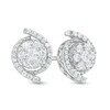 Thumbnail Image 0 of 0.60 CT. T.W. Composite Diamond Whirlwind Stud Earrings in 10K White Gold