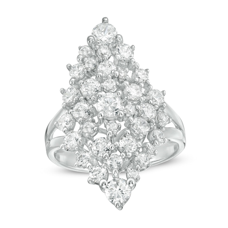 Main Image 1 of 2.00 CT. T.W. Composite Diamond Marquise Ring in 10K White Gold