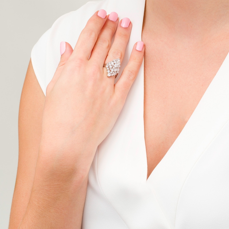 Main Image 2 of 2.00 CT. T.W. Composite Diamond Marquise Ring in 10K White Gold