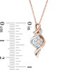 0.145 CT. T.W. Composite Diamond Cascading Flame Pendant in 10K Two-Tone Gold