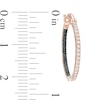 Thumbnail Image 1 of 0.29 CT. T.W. Enhanced Black and White Diamond Inside-Out Hoop Earrings in 10K Rose Gold