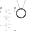 Thumbnail Image 3 of 0.09 CT. T.W. Black Diamond Open Circle Pendant in 10K White Gold