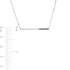 Thumbnail Image 3 of 0.12 CT. T.W. Enhanced Black and White Diamond Bar Necklace in Sterling Silver