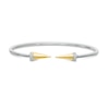 0.086 CT. T.W. Diamond Spiked Open Flex Bangle in Sterling Silver with 14K Gold Plate