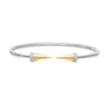 Thumbnail Image 0 of 0.086 CT. T.W. Diamond Spiked Open Flex Bangle in Sterling Silver with 14K Gold Plate