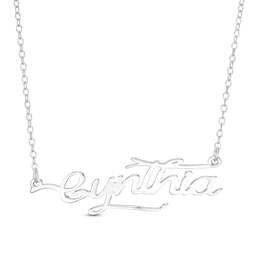Swirling Script Name Necklace (1 Line)