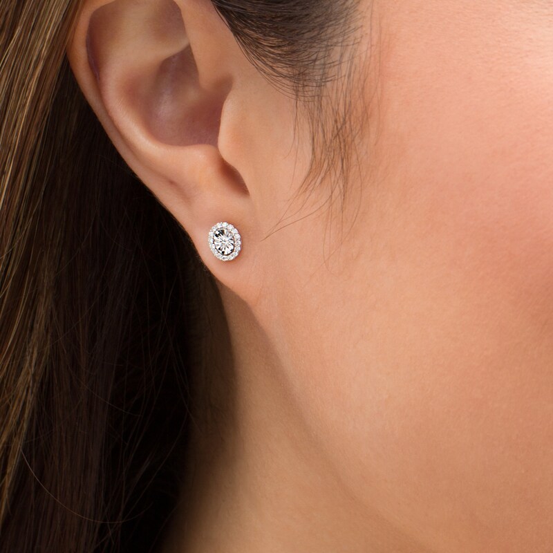 Main Image 2 of 0.45 CT. T.W. Diamond Stud Earrings Three Pair Set in Sterling Silver