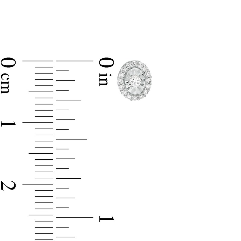 Main Image 3 of 0.45 CT. T.W. Diamond Stud Earrings Three Pair Set in Sterling Silver