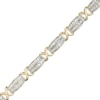 Thumbnail Image 1 of 2.00 CT. T.W. Diamond Double Row "X" Alternating Bracelet in 10K Gold - 7.5"