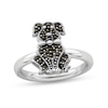Thumbnail Image 1 of Stackable Expressions™ Marcasite Sitting Dog Ring in Sterling Silver