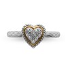 Thumbnail Image 1 of Stackable Expressions™ 0.09 CT. T.W. Composite Diamond Heart Ring in Sterling Silver and 14K Gold