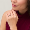 Thumbnail Image 1 of 0.23 CT. T.W. Enhanced Black and White Diamond Art Deco Promise Ring in 10K White Gold
