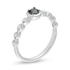 Thumbnail Image 2 of 0.23 CT. T.W. Enhanced Black and White Diamond Art Deco Promise Ring in 10K White Gold