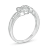 Thumbnail Image 2 of 0.05 CT. T.W. Diamond Heart-Shaped Bypass Promise Ring in Sterling Silver