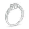 Thumbnail Image 3 of 0.05 CT. T.W. Diamond Heart-Shaped Bypass Promise Ring in Sterling Silver