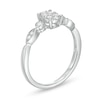 Thumbnail Image 2 of 0.20 CT. T.W. Composite Diamond Oval Art Deco Promise Ring in 10K White Gold