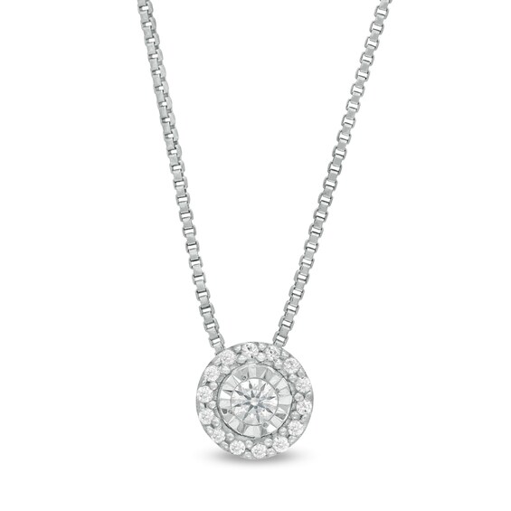 0.08 CT. T.W. Diamond Frame Pendant in Sterling Silver 0.08 CT. T.W. Diamond Frame Pendant in Sterling Silver