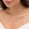 Thumbnail Image 2 of 0.08 CT. T.W. Diamond Frame Pendant in Sterling Silver