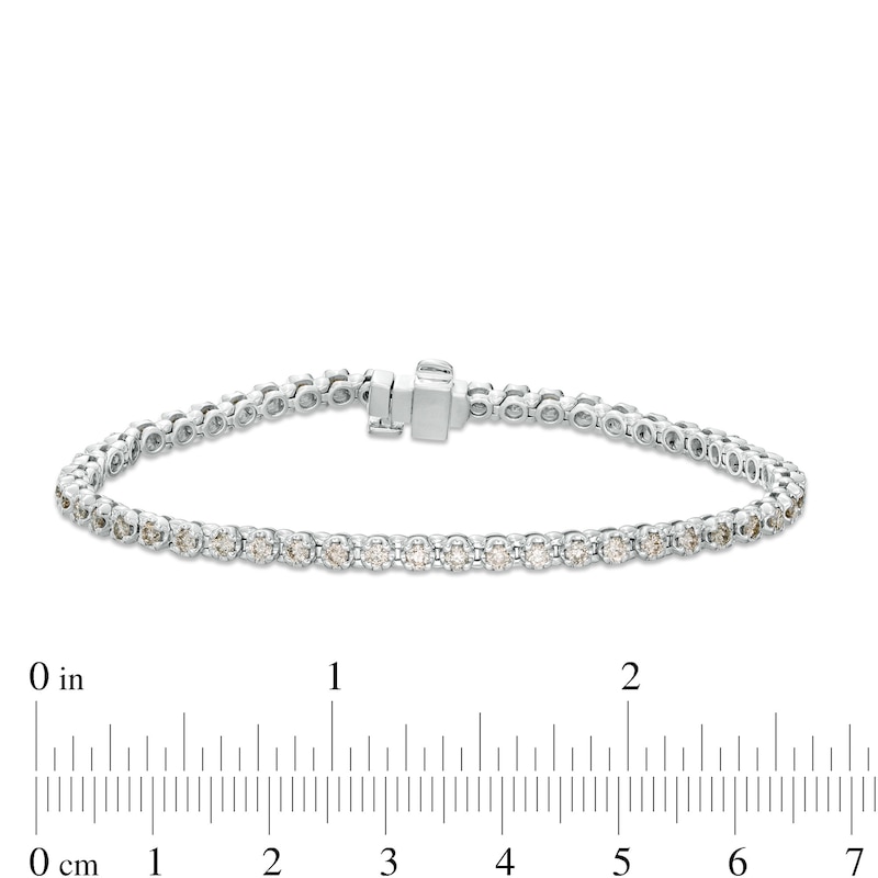 Main Image 4 of 2.00 CT. T.W. Diamond Tennis Bracelet in 10K White Gold
