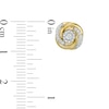 Thumbnail Image 3 of 0.145 CT. T.W. Composite Diamond Swirl Stud Earrings in 10K Gold