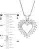 Thumbnail Image 3 of 1.00 CT. T.W. Diamond Heart Pendant in 10K White Gold