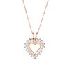 0.25 CT. T.W. Diamond Heart Pendant in 10K Rose Gold