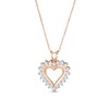 Thumbnail Image 0 of 0.25 CT. T.W. Diamond Heart Pendant in 10K Rose Gold