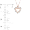 Thumbnail Image 2 of 0.25 CT. T.W. Diamond Heart Pendant in 10K Rose Gold