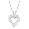 Thumbnail Image 1 of 0.50 CT. T.W. Diamond Heart Pendant in 10K White Gold