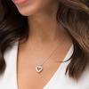 Thumbnail Image 2 of 0.50 CT. T.W. Diamond Heart Pendant in 10K White Gold