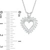 Thumbnail Image 3 of 0.50 CT. T.W. Diamond Heart Pendant in 10K White Gold