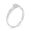 Thumbnail Image 2 of 0.15 CT. T.W. Diamond Crossover Promise Ring in 10K White Gold