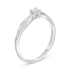 Thumbnail Image 3 of 0.15 CT. T.W. Diamond Crossover Promise Ring in 10K White Gold
