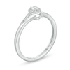 Thumbnail Image 2 of 0.12 CT. T.W. Diamond Teardrop Frame Promise Ring in 10K White Gold