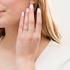 Thumbnail Image 2 of 0.10 CT. T.W. Baguette and Round Diamond Vintage-Style Rope Shank Promise Ring in 10K Rose Gold